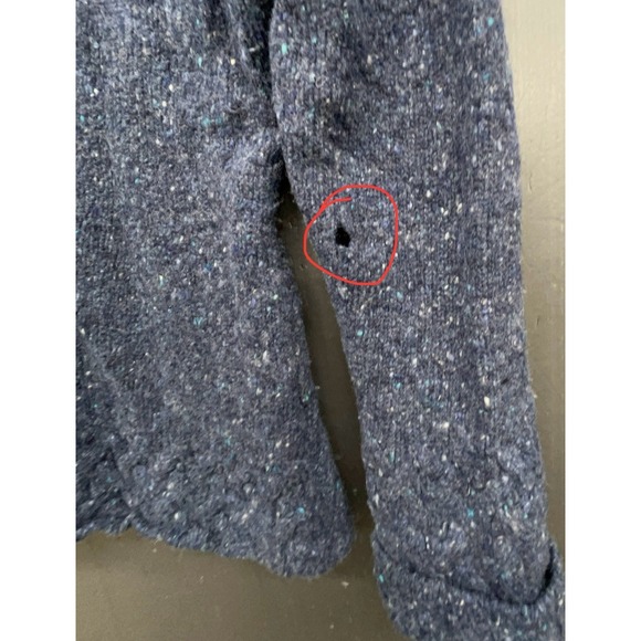 Irelandseye Sweater S Blue Wool Cashmere Pullover Fisherman Turtleneck Quiet Lux - Picture 4 of 7